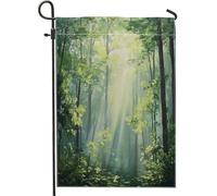Spring Woods Tree Scenery Woods Nature Scenic Pattern Bandiere Robuste Flag Colore Vivido Bandiere Verticale Per Decorazione Esterno Feste 30X45Cm
