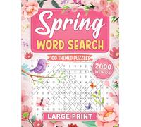Spring Word Search Large Print: 2000 Words Puzzle Book with Solutions for Adults, Seniors, and Teens