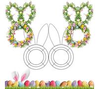 Spring Wreath Frame - 4-Pieces Wreath Frame Form | Easter Holiday Party Supplies, For Farmhouse, Patio, Balcony, Indoors, Outdoors Home, School, Garden, Front Door,