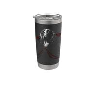 Springer Spaniel Inglese Halloween Amante Cane Gotico Vampiro Bicchiere termico in acciaio inox doppia parete