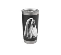 Springer Spaniel Inglese Halloween Amante dei Cani Spooky Ghost Bicchiere termico in acciaio inox doppia parete