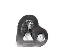 Springer Spaniel inglese orologio a forma di cuore con cane Art-Dog
