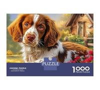 Springer spaniel Jigsaw Puzzle Primi piani di cani 1000 Pezzi Cartone Riciclato Per Amanti Puzzle, Stimolante Tempo Libero, Regalo Natale Immagini Vibranti 70x50cm/1000pcs