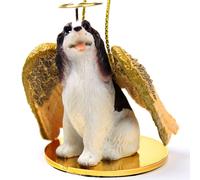 Springer Spaniel Ornamento Angel Figurina Dipinto a Mano Fegato/Bianco