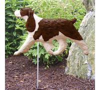 Springer Spaniel Outdoor Giardino Cane Firmare Dipinto a Mano Figura Fegato