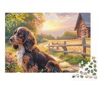 Springer Spaniel Puzzle 1000 Pezzi Energetic Spotted Alert Springer Spaniels Materiale Carta Eco, Gioco Calmante E Sfida Creativa Per Hobby E Tempo Libero 52x38cm/1000pcs