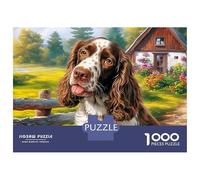 Springer Spaniel Puzzle 1000 Pezzi Spaniel in Cartone Qualità Premium Per Adolescenti Riunioni Amici Passare Il Tempo Regalo Non Deformabile 38x26cm/1000pcs