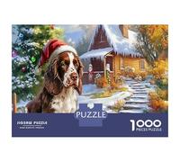 Springer Spaniel Puzzle Per Adulti E Bambini, Beagle Xmas Cartone Extra Spessore, Gioco Divertente, Decorazione, Regalo Perfetto Per Casa 70x50cm/1000pcs