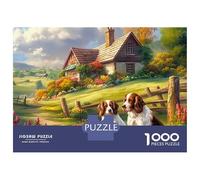 Springer Spaniel Set Puzzle Premium Da 1000 Pezzi, Village Pet Dog, Puzzle Fai Da Te, Gioco Educativo, Difesa Dallo Stress, Migliore Idea Regalo, Creatività 52x38cm/1000pcs