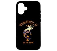 Springerville Arizona Stati Uniti danzando Kokopelli Southwest Design Custodia per iPhone 16