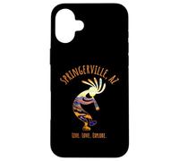 Springerville Arizona Stati Uniti danzando Kokopelli Southwest Design Custodia per iPhone 16 Plus