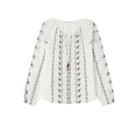 SPRINGFIELD 7.g.m. Blusa Cruda Bordada Camicetta, Marrone Ossido, 46 Donna