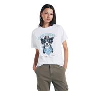 SPRINGFIELD Dog Graphic Short Sleeve T-Shirt Maglietta a Maniche Corte, Marrone, S Donna