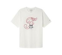 SPRINGFIELD Felix The Cat Varsity SS Graphic T-Shirt. 100% Bci Cotton Maglietta in Cotone, Biancaneve, XL Uomo