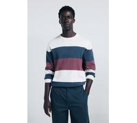 SPRINGFIELD Gg12 Kodak Block Stripes Pullover Maglia a Righe, Corinto, M Uomo