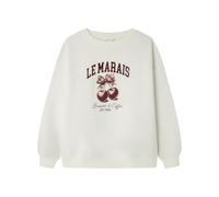Springfield Le Marais Round Neck Sweatshirt Felpa, Beige, M Donna