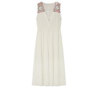 SPRINGFIELD Midi Sleeveless Dress with Embroidery On The Chest And Lurex Abito Senza Maniche, Beige, 38 Donna