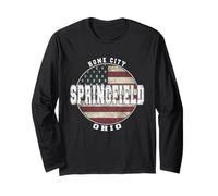 Springfield Ohio, Vintage Bandiera Americana Maglia a Manica