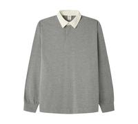 SPRINGFIELD Plain Rugby L/S Jersey in 100% Bci Cotton Felpa in Cotone, Grigio, S Uomo
