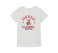 SPRINGFIELD Teddy Bear/Us Star Flag Short Sleeve T-Shirt Maglietta a Maniche Corte, Marrone, S Donna
