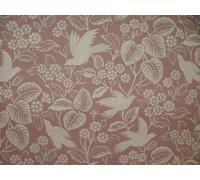 Springfield Uccelli E Floreale Rosa Cotone Tessuto Tenda Fodera Cuscino