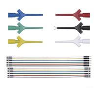 Springhook - Kit di clip per test elettrici con 6 mini ganci e 12 cavi in silicone, adatto per circuiti integrati SMD e compatibile con test multimetro e analizzatore logico