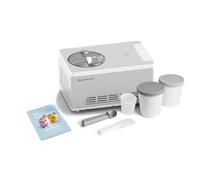 SPRINGLANE Gelatiera e yogurtiera Elisa con compressore autoraffreddante (Argento/Contenitore Grigio, 220W)