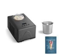 SPRINGLANE Gelatiera Emma 1,5 L con compressore autoraffreddante 150 W, in acciaio inossidabile con contenitore per il ghiaccio rimovibile (Antracite - 1 contenitore, 1.5 L)