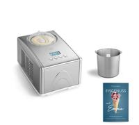 SPRINGLANE Gelatiera Emma 1,5 L con compressore autoraffreddante 150 W, in acciaio inossidabile con contenitore per il ghiaccio rimovibile (Argento - 1 contenitore, 1.5 L)