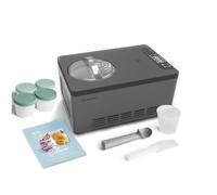 Springlane Kitchen Macchina per gelato & yogurtiera Elisa 2,0 L con compressore autorefrigerante 220 W, in acciaio inox con funzione di raffreddamento e riscaldamento (Elisa Antracite, macchina per