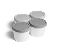 SPRINGLANE set di 2 contenitori per gelato da 1 litro, contenitori per congelatore, senza BPA in qualità alimentare (Grigio - Mini Set Da 4)