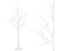 SPRINGOS albero decorativo LED betulla 180 cm 96 LED bianco caldo albero artificiale Natale accessori per la casa indoor outdoor