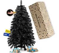 Springos Albero di Natale artificiale, 150 cm, colore nero, denso e realistico come vero, con robusto supporto e cartone, decorazione natalizia moderna