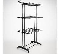 SPRINGOS Asciugatrice verticale pieghevole con 3 livelli e 24 aste: grande potenza secca, design ergonomico, superficie di asciugatura 17 m