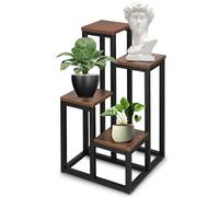 SPRINGOS Cavalletto per fiori con 4 livelli, colonna in metallo, forma geometrica, stabile, elegante, max. 30 kg, per 4 vasi di fiori