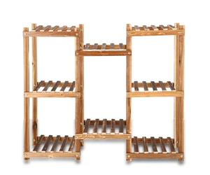 SPRINGOS Porta Piante in Legno 5 Livelli Scaffale per Fioriere Interno Esterno Portavaso per Vasi da Fiori per Balcone Giardino Soggiorno