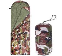 SPRINGOS Sacco a pelo 73 x 210 cm, con sacchetto Mumie per attività all'aperto, per escursioni, picnic, campeggio, festival, coperta con cappuccio