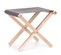 SPRINGOS Sedia a sonaglio in legno, leggera, pieghevole, portata 100 kg, marrone chiaro, grigio chiaro, confortevole, per balcone, giardino, campeggio, casa, salvaspazio, design robusto, per interni