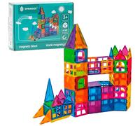 SPRINGOS Set di 60 mattoncini magnetici da costruzione in molte forme e colori, senza BPA, certificato CE, gioco di apprendimento creativo per costruzioni, abilità motorie, geometria