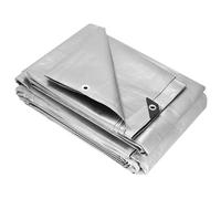 Springos - Telone protettivo 6 x 8 m, 260 g, grigio, rinforzato, impermeabile, resistente ai raggi UV, extra forte, in polietilene, per giardino, costruzione, legno, veicoli e macchinari