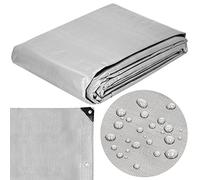 SPRINGOS - Telone protettivo di copertura, 3 x 5 m, con occhielli rinforzati, in PE, 210 g/m², impermeabile