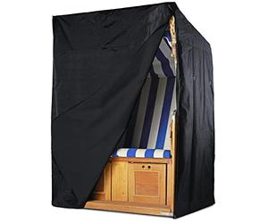 Springreen Copri Dondolo in Poliestere Con Cerniera, Copertura per Divanetto da Esterno, Sedie, Sdraio e Mobili da Giardino, Montaggio Facile, Telone Impermeabile Per Protezione da Pioggia e UV (Nero)