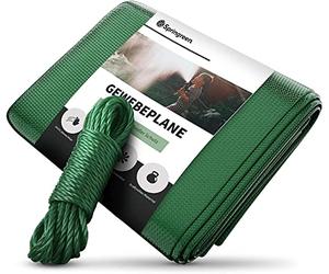 Springreen Telo Impermeabile Esterno, Telone Occhiellato Impermeabile per Mobili, Legna, Campeggio, Bici, Telo Coprimoto Impermeabile in PVC Multifunzione, per Pioggia, Sole, da Viaggio (2x3 m)