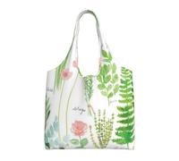 Springtime Herb Garden Print Canvas Tote Bags per le donne borsa della spesa riutilizzabile grande palestra tela panno sacchetto portatile borsa della spesa