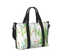 Springtime Herb Garden Print Donne Uomini Borsa a Mano da Viaggio per Pieghevole Borsa Portatile per Viaggi di Fine Settimana Viaggi