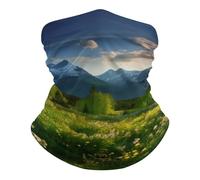 Springtime in The Mountains 26X30Cm Antivento Scaldacollo Unisex Bandana per Motocicletta Arrampicata Uomo