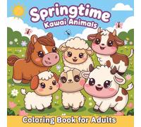 Springtime Kawaii Animals: Coloring Book for Adults: A Whimsical Coloring Journey with Cuddly Critters and Joyful Spring Vibes for Ultimate Chill Time!
