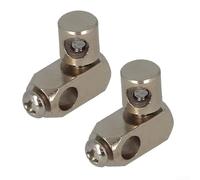 Springwillfly 2pc Metallo Doppio Giunto Pezzo Compatibile Con Per Eccentrico Scarico Raccordo E Tirare Asta Per Bagno Rubinetto Sistemi di Scarico