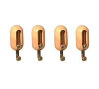 Springwillfly 4 ganci da parete girevoli impermeabili, perfetti per risparmiare spazio e organizzare in ambienti umidi come cucine (colore legno)