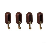 Springwillfly 4 ganci da parete girevoli impermeabili, perfetti per risparmiare spazio e organizzare in ambienti umidi come cucine (legno di noce)